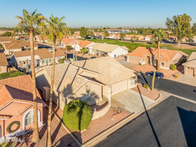 aerial view featuring a residential view