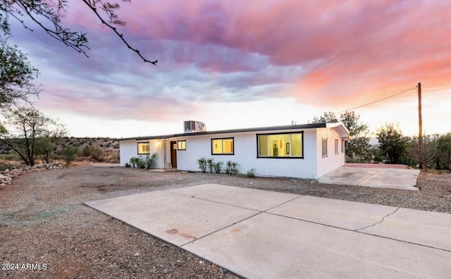 view of front of property with a patio