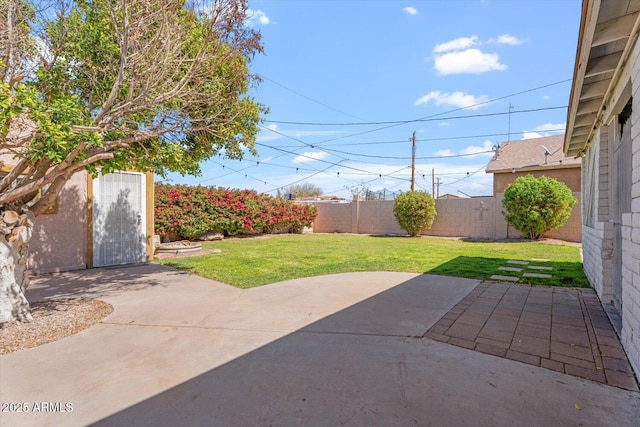 view of patio / terrace featuring fence