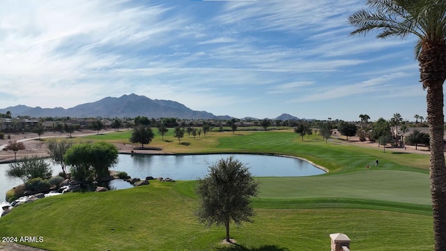 4276 E Meadowview Dr, Gilbert, AZ 85298 - view of home's community featuring a water and mountain view, view of golf course, and a lawn