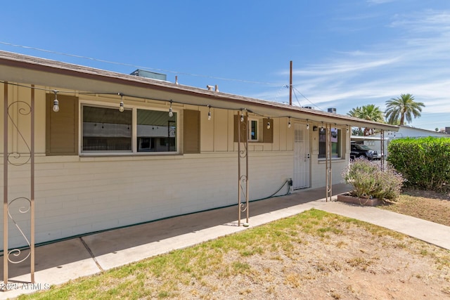 view of single story home