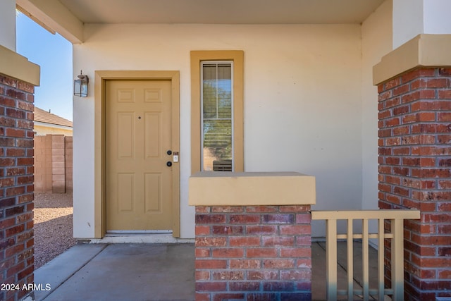 view of doorway to property