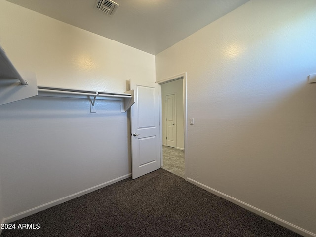 spacious closet featuring carpet