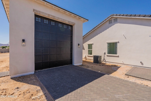 garage with central AC