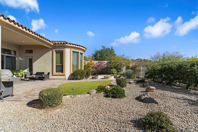 view of yard with a patio