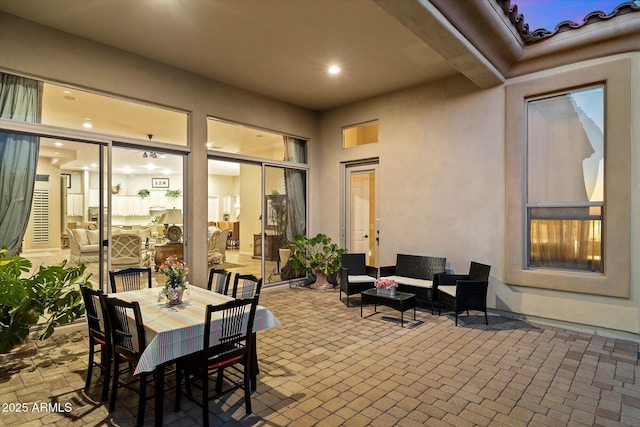 view of patio with outdoor lounge area