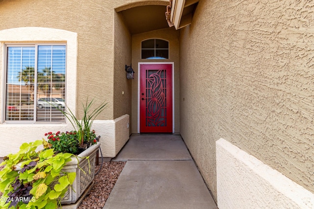 view of doorway to property