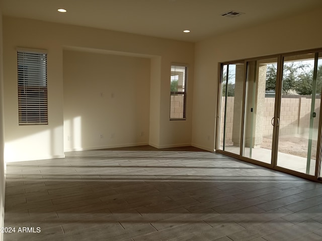 empty room featuring light hardwood / wood-style floors