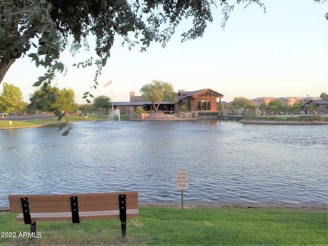 view of water feature