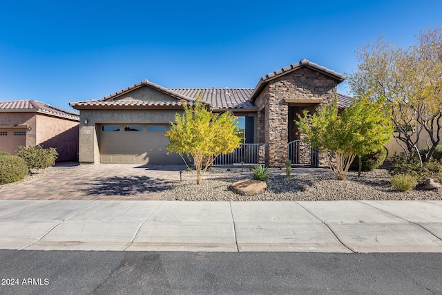 view of front of house featuring a garage