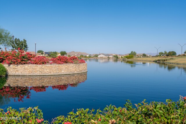 view of water feature with a mountain view