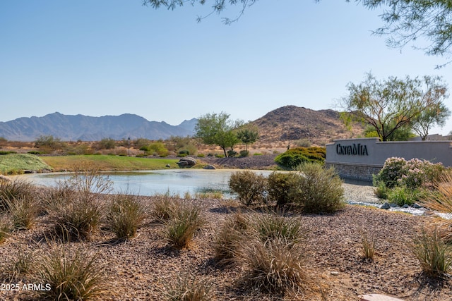 exterior space featuring a mountain view