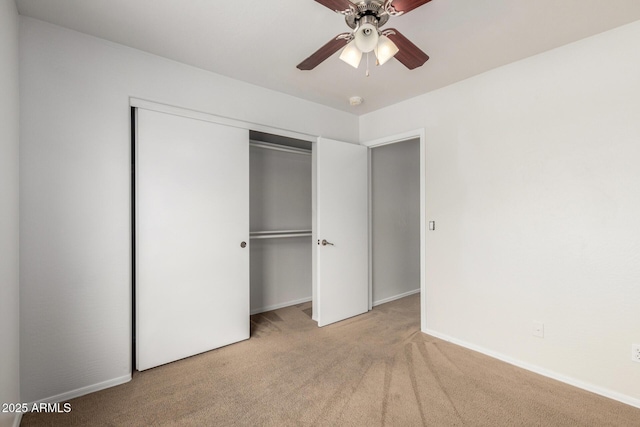 6637 W Watkins St, Phoenix, AZ 85043 - unfurnished bedroom featuring carpet flooring, a closet, baseboards, and ceiling fan