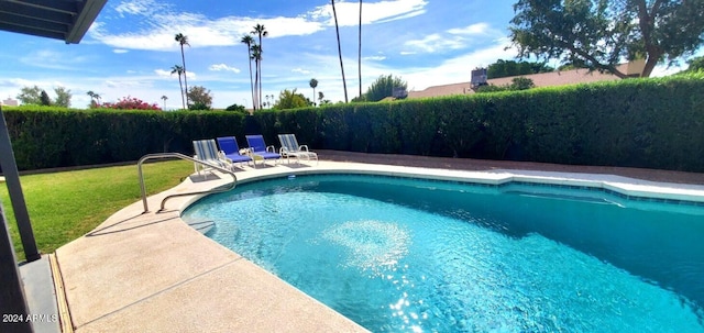 view of pool featuring a patio area