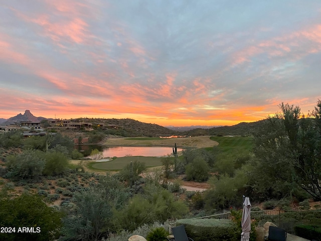 property view of mountains featuring a water view