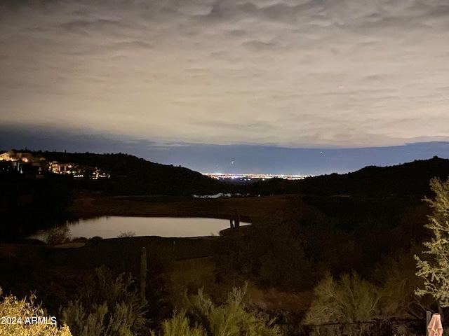 property view of mountains featuring a water view