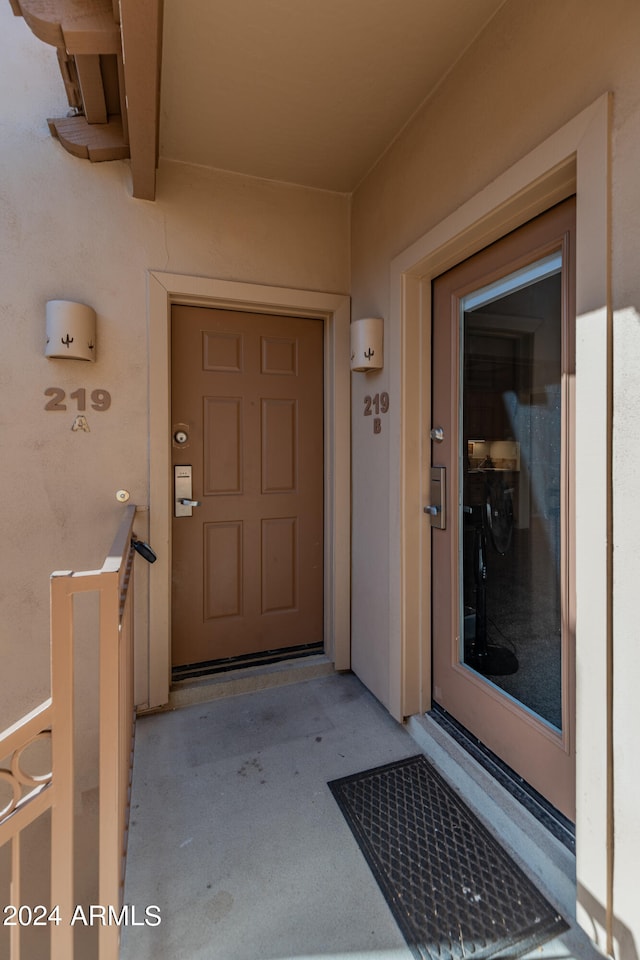 view of doorway to property