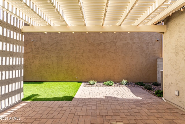 view of patio with a pergola