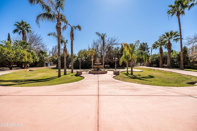 25509 S Lime Dr, Queen Creek, AZ 85142 - view of home's community with curved driveway and a lawn