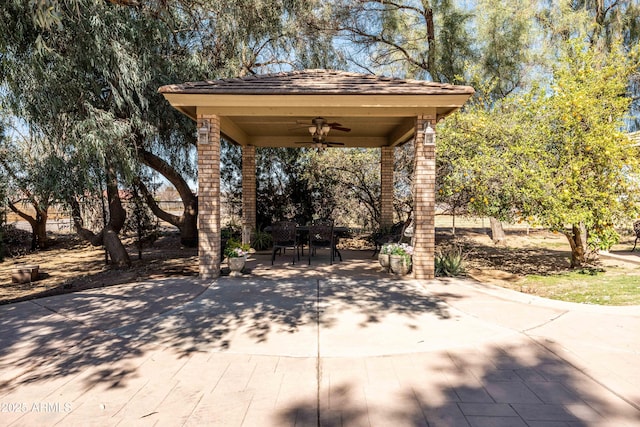 25509 S Lime Dr, Queen Creek, AZ 85142 - view of patio featuring outdoor dining space and a ceiling fan