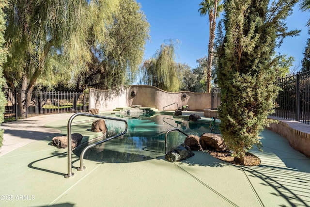 25509 S Lime Dr, Queen Creek, AZ 85142 - view of pool featuring a fenced backyard, a fenced in pool, and a patio