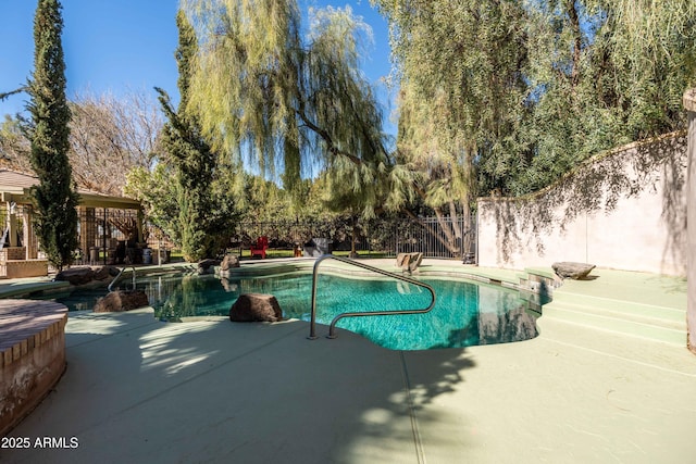 25509 S Lime Dr, Queen Creek, AZ 85142 - view of pool featuring a fenced backyard, a fenced in pool, and a patio