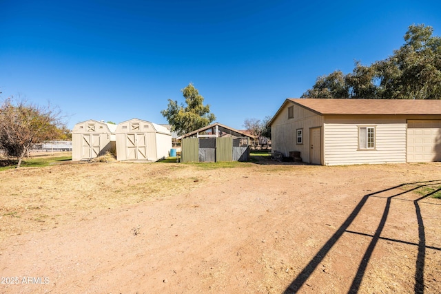 25509 S Lime Dr, Queen Creek, AZ 85142 - view of yard with a storage unit and an outdoor structure