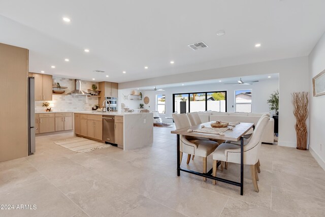 view of tiled living room