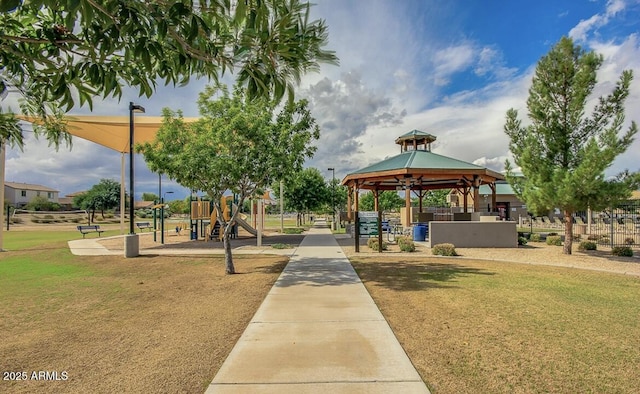 1950 E Dust Devil Dr, San Tan Valley, AZ 85143 - view of community with a gazebo and a lawn