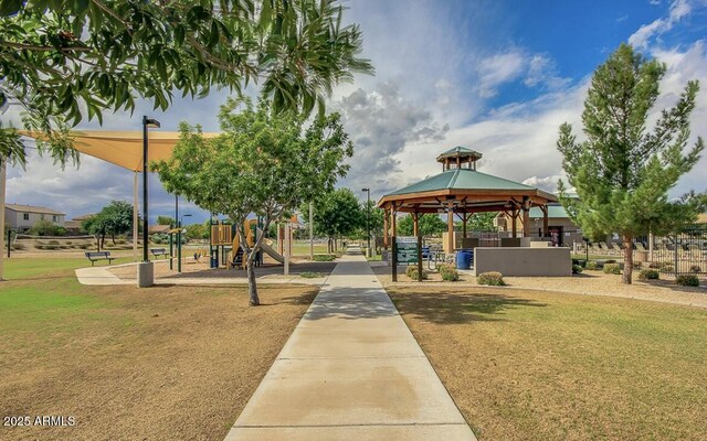 1950 E Dust Devil Dr, San Tan Valley, AZ 85143 - view of home's community with a gazebo and a yard