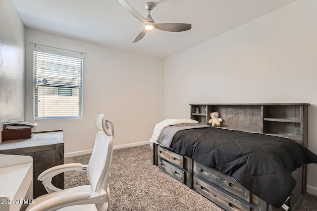 23730 W Hess Ave, Buckeye, AZ 85326 - carpeted bedroom featuring baseboards, an office area, and ceiling fan