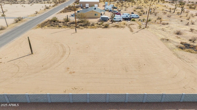 bird's eye view with view of desert