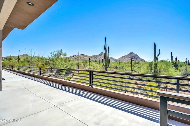 balcony with a mountain view