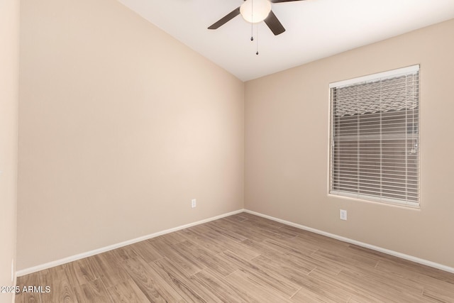 10209 W Jessie Ln, Peoria, AZ 85383 - unfurnished room with light wood-type flooring, ceiling fan, and baseboards