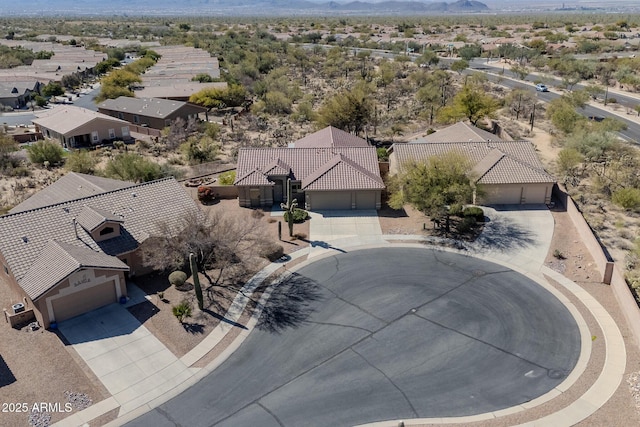 bird's eye view featuring a residential view