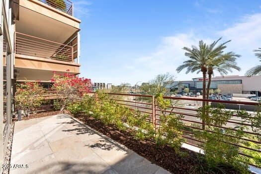 view of patio / terrace with a balcony