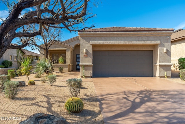 view of front facade with a garage