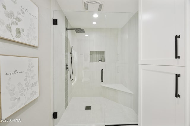 10538 E Gold Dust Cir, Scottsdale, AZ 85258 - full bathroom with a stall shower and recessed lighting