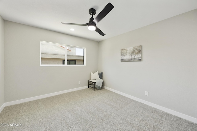 10538 E Gold Dust Cir, Scottsdale, AZ 85258 - unfurnished room featuring ceiling fan, carpet floors, and recessed lighting