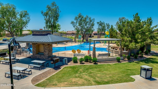3400 S Whetstone Pl, Chandler, AZ 85286 - view of swimming pool featuring a gazebo
