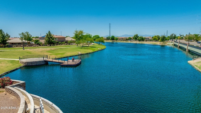 3400 S Whetstone Pl, Chandler, AZ 85286 - view of pool featuring a water view and a floating dock