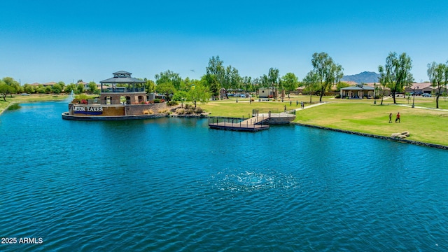 3400 S Whetstone Pl, Chandler, AZ 85286 - water view featuring a gazebo and mountains