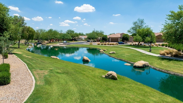 3400 S Whetstone Pl, Chandler, AZ 85286 - view of pool with a water view and a yard