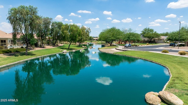 3400 S Whetstone Pl, Chandler, AZ 85286 - view of pool featuring a water view and a yard