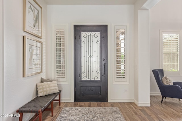3400 S Whetstone Pl, Chandler, AZ 85286 - foyer with wood finished floors and baseboards