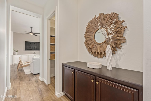 3400 S Whetstone Pl, Chandler, AZ 85286 - hall with light wood-type flooring and baseboards