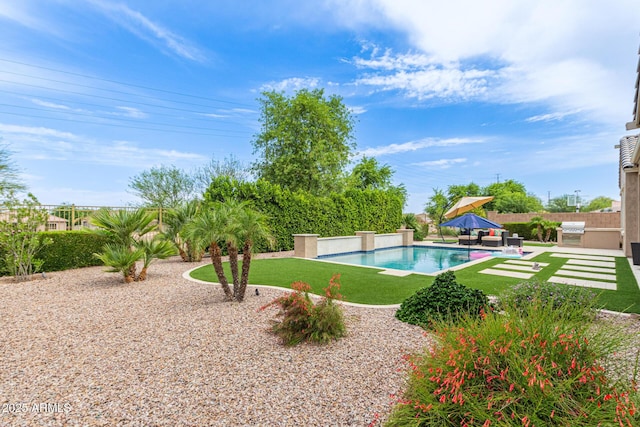 3400 S Whetstone Pl, Chandler, AZ 85286 - swimming pool with exterior kitchen and a patio area