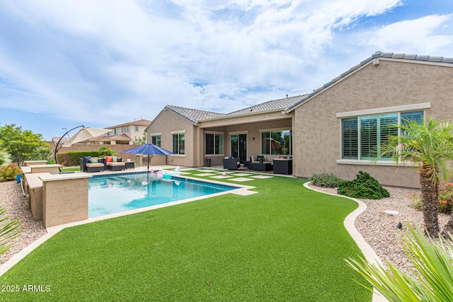 3400 S Whetstone Pl, Chandler, AZ 85286 - view of pool with an outdoor living space and a patio