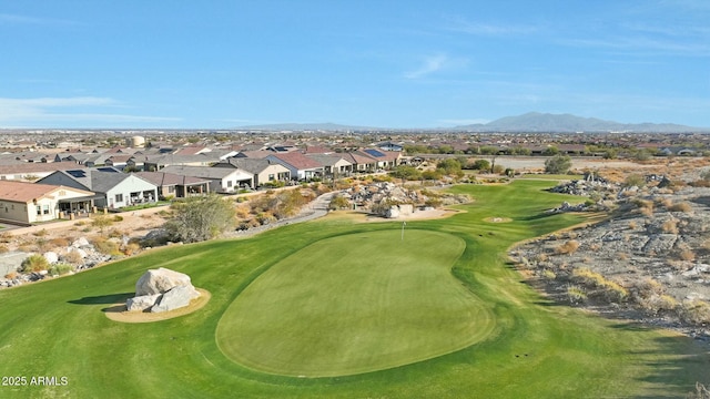 view of community featuring a mountain view