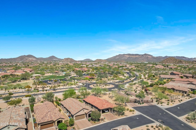 view of mountain feature with a residential view